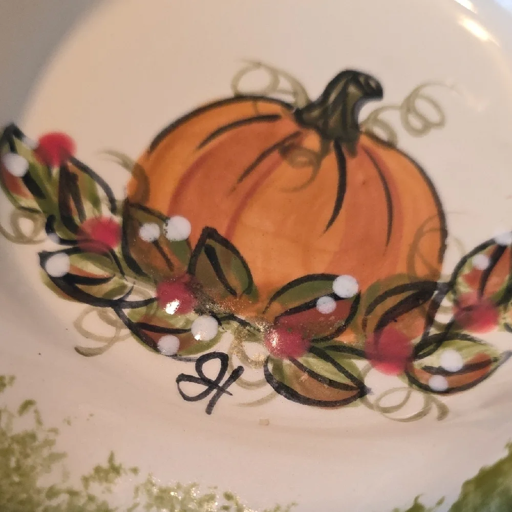 Hand-Painted Pumpkin Spoon Rest Fall Decor